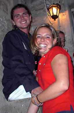 Raina with her boyfriend CJ, fellow European traveller