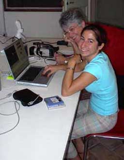 Liz and Dr. Dobler watching a movie