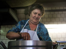 Cook at the restaurant