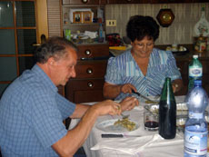 Couple enjoying a meal