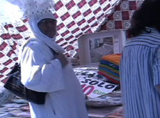 Local immigrant shopping at the market