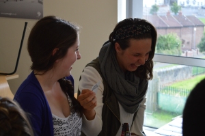 Our Canadian cutups, Kelly and Clare.