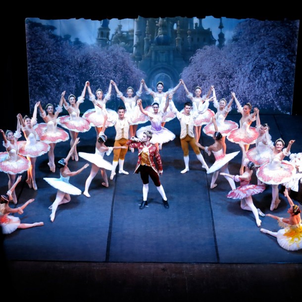 Dancers perform Sleeping Beauty in Cagli, Italy.