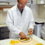 Loris Lepri creates the tortellini for the day.