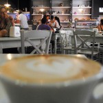 Morning crowd inside Caffe Il Torrione.