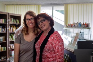 Here, the disabled worker Rossella, happily poses for a photo with one of Campo Base’s volunteer, Antonella.