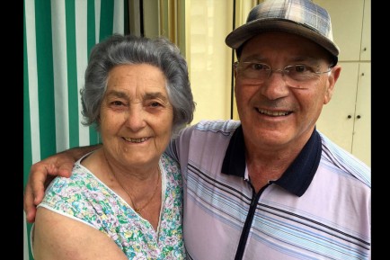 Tagliatesta, with his maternal aunt, Elma Ricci.