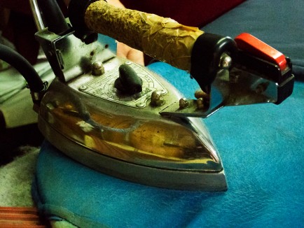 Alessandra Capanna has owned a dry-clean service and uses the tools she has to support the larger Cagli community.