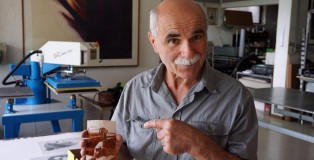 Marcello Tiboni in the studio he helped build alongside hired construction workers in 1980.