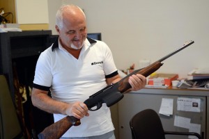 Tito Micheli's favorite Benelli shotgun is one that he made by putting the pieces of several guns together to create the perfect hybrid.  The factory decided to produce this gun after he created it.