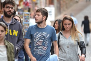 Many Italian teenagers wear t-shirts expressing their dream to visit America and experience all it has to offer.