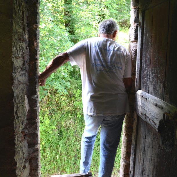 Enzo enjoying the view of his country paradise 20 minutes east of Cagli.  Photo by Kelli Pastore / Gonzaga in Cagli